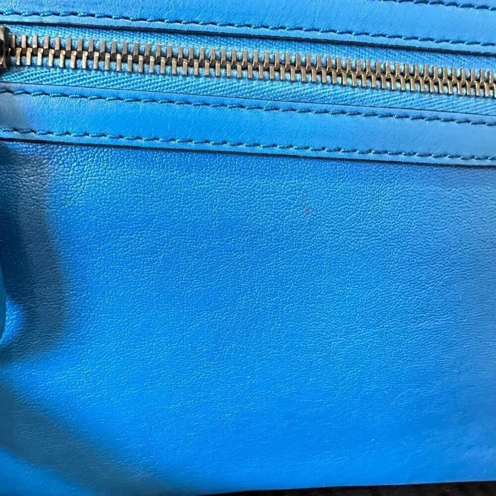 Rag & Bone Small Blue Leather Pilot Bag